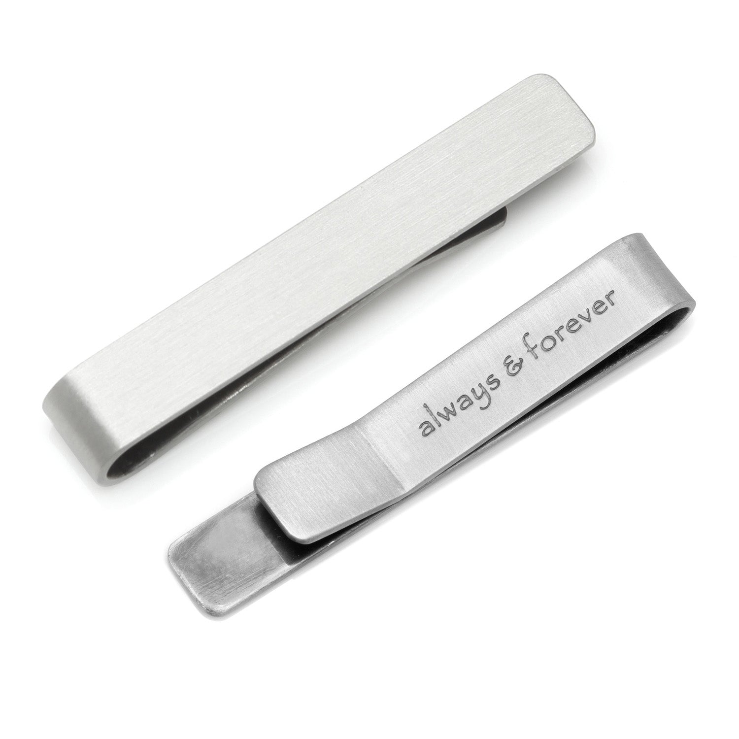  Cufflinks Always and Forever Hidden Message Tie Bar - Default Title - Bonton