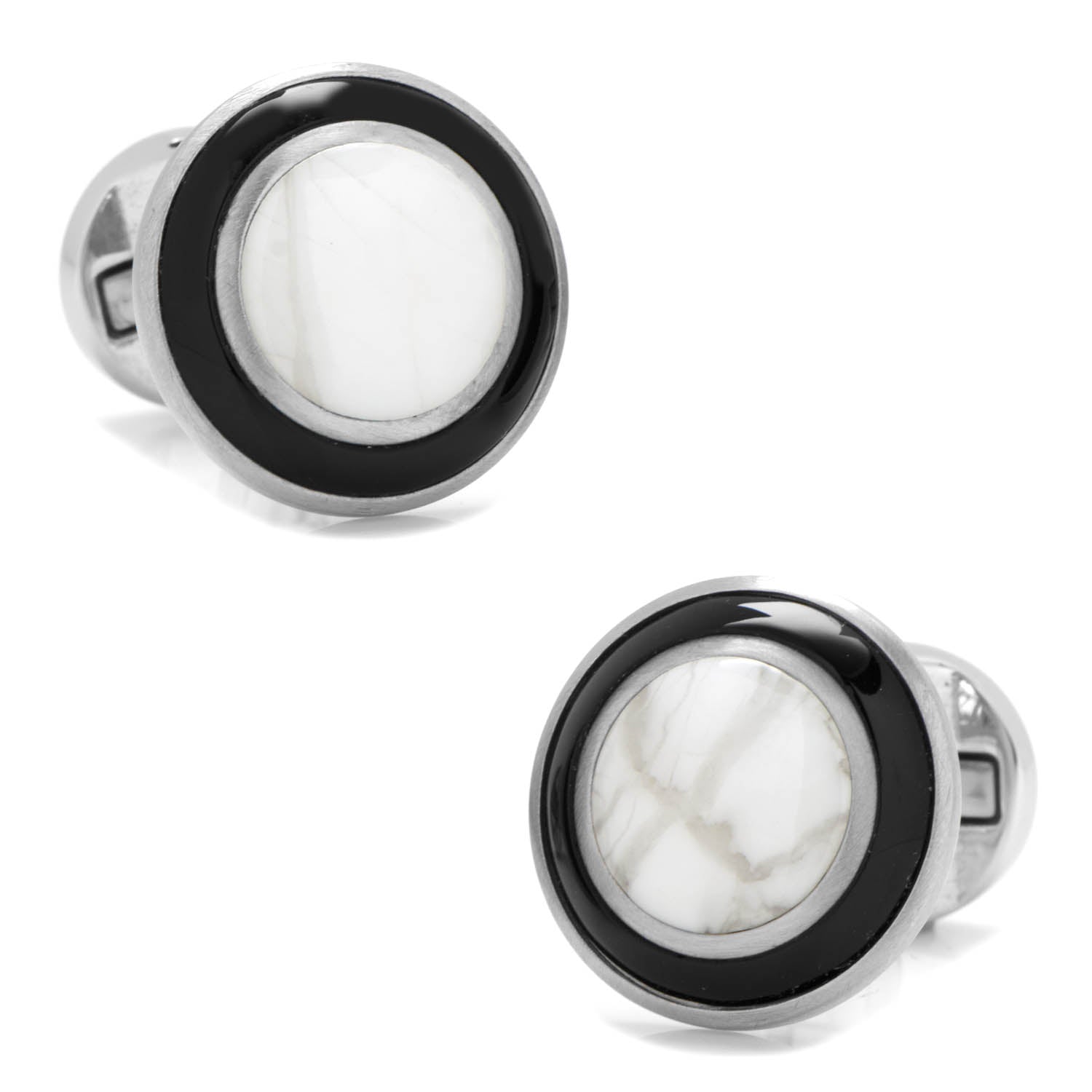  Cufflinks Jade With Onyx Ring Stainless Steel Cufflinks - Default Title - Bonton