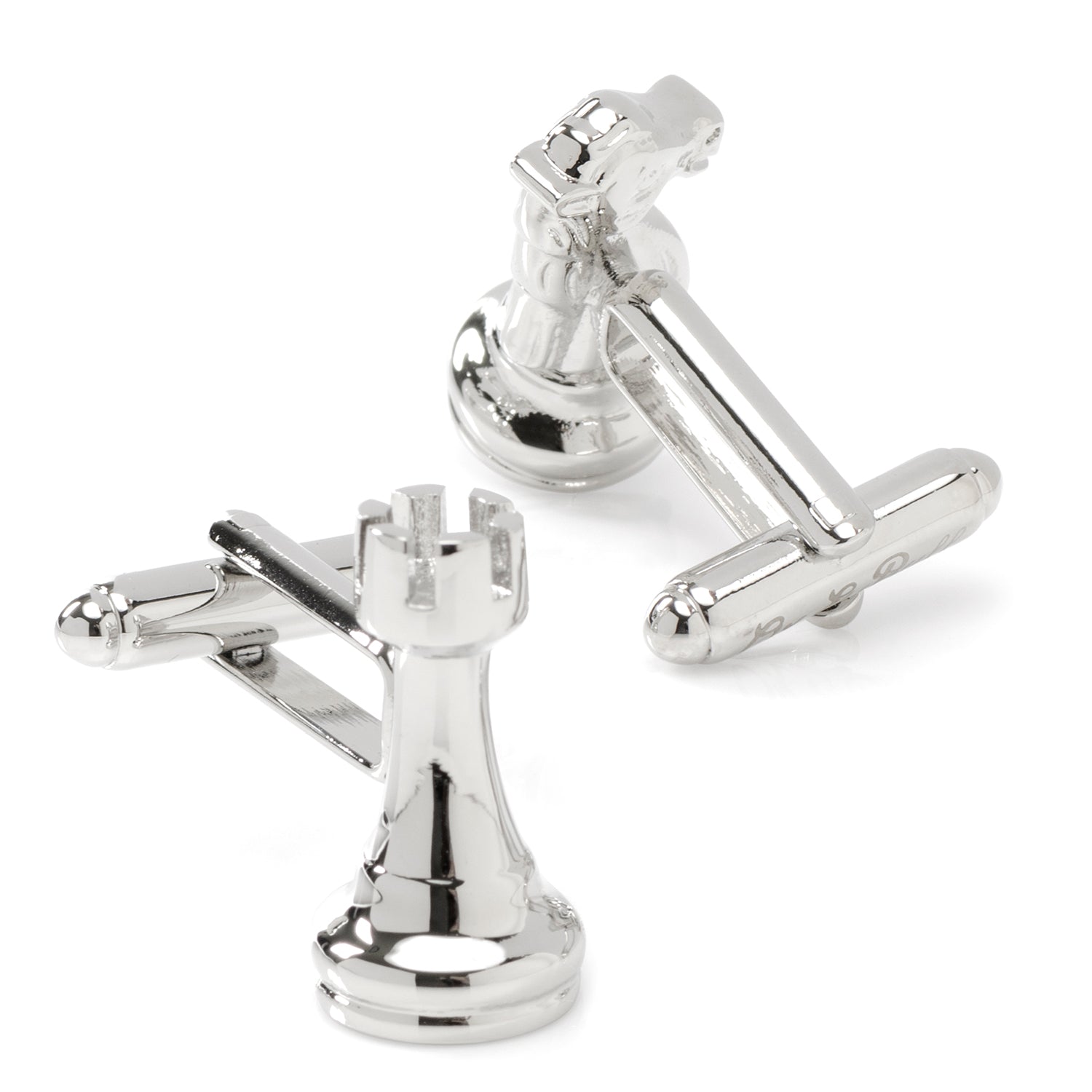  Cufflinks Knight and Rook Chess Piece Cufflinks - Default Title - Bonton