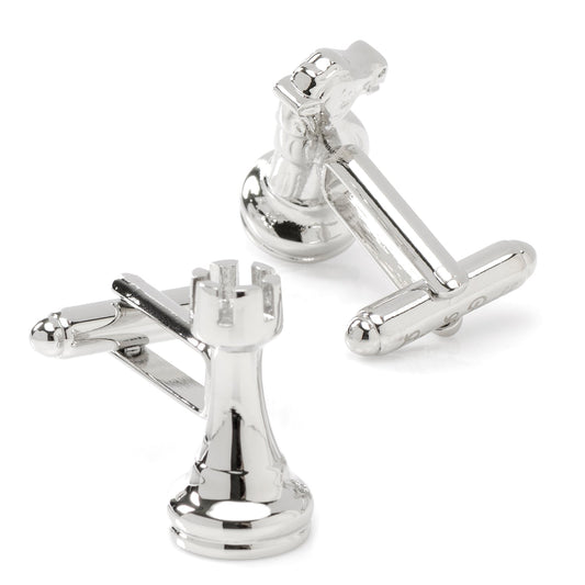 Knight and Rook Chess Piece Cufflinks