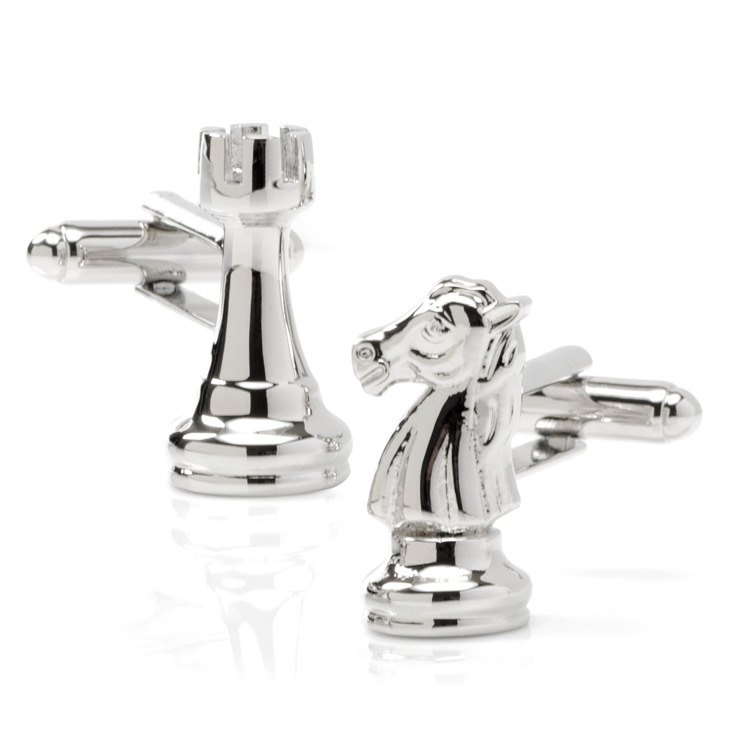  Cufflinks Knight and Rook Chess Piece Cufflinks - Default Title - Bonton