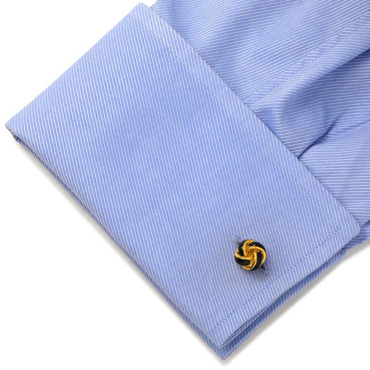 Black and Gold Knot Cufflinks