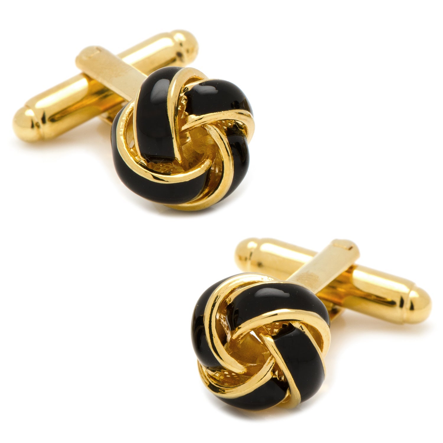  Cufflinks Black and Gold Knot Cufflinks - Default Title - Bonton