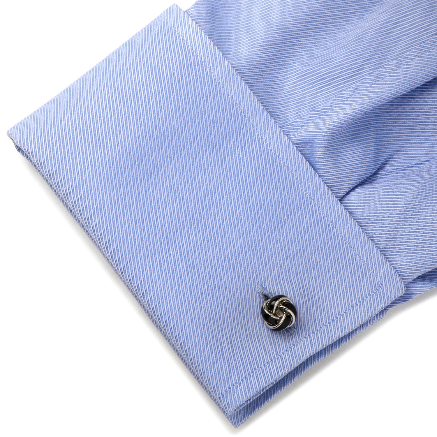  Cufflinks Black and Silver Knot Cufflinks - Default Title - Bonton