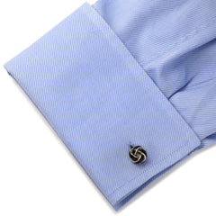 Black and Silver Knot Cufflinks