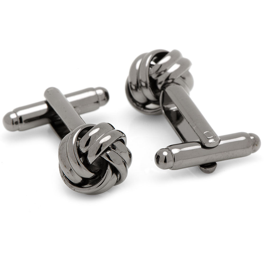  Cufflinks Gunmetal Knot Cufflinks - Default Title - Bonton