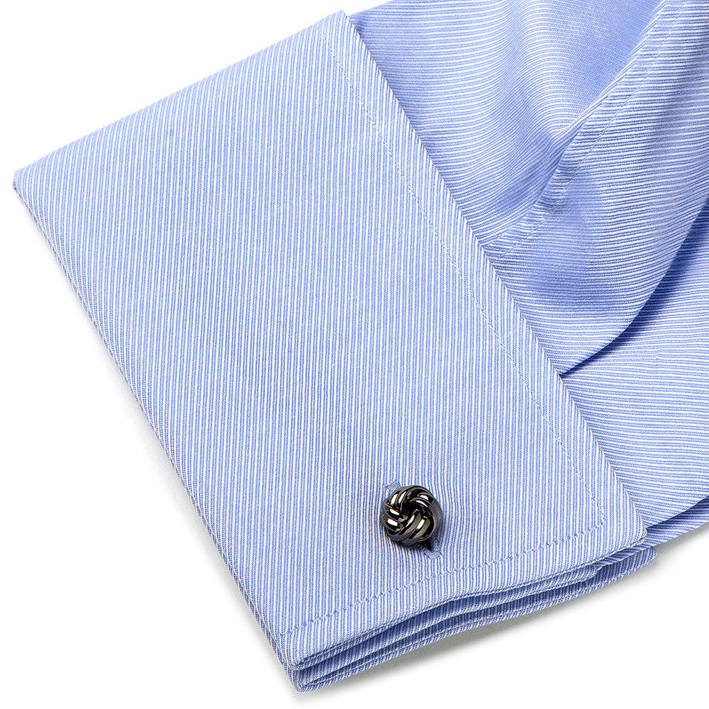  Cufflinks Gunmetal Knot Cufflinks - Default Title - Bonton