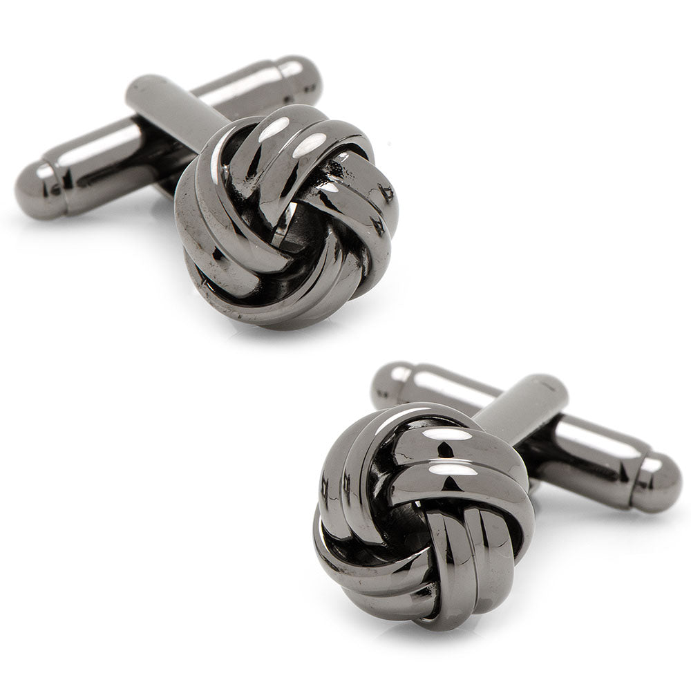  Cufflinks Gunmetal Knot Cufflinks - Default Title - Bonton