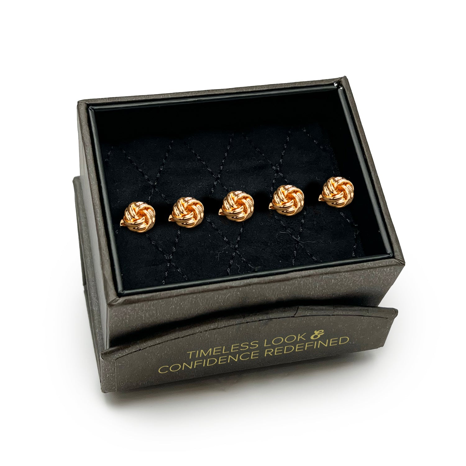  Cufflinks Gold Knot 5-Studs - Default Title - Bonton