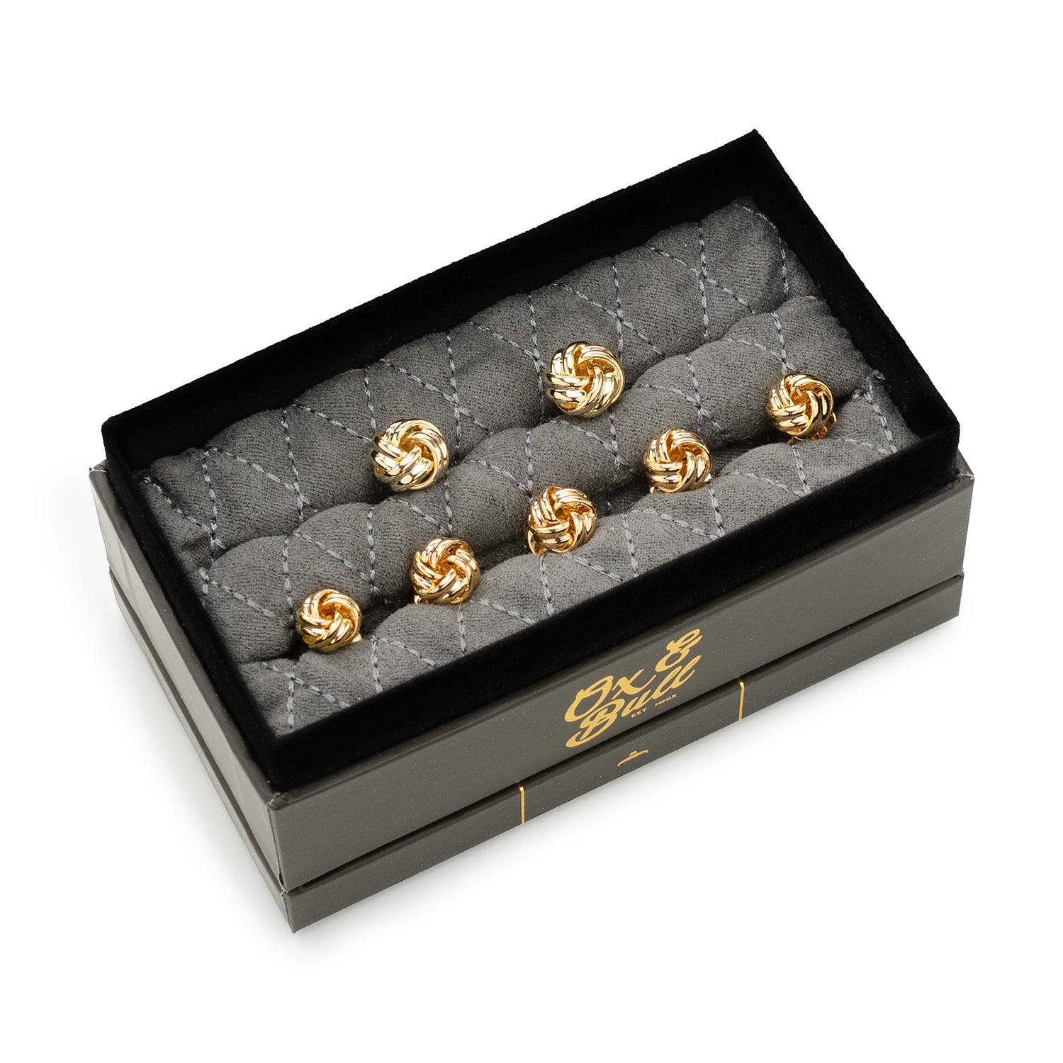  Cufflinks Gold Knot 5-Stud Set - Default Title - Bonton