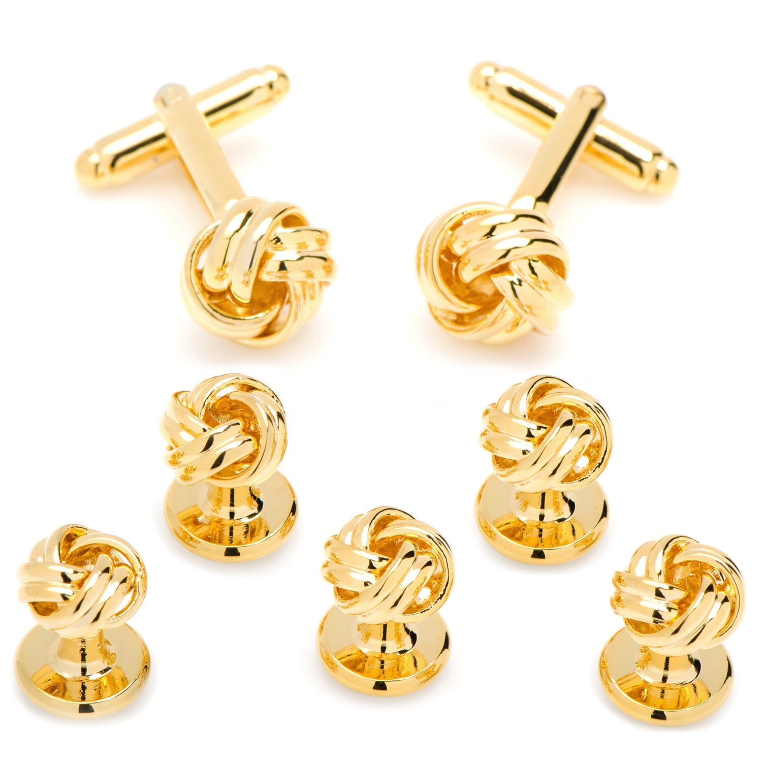  Cufflinks Gold Knot 5-Stud Set - Default Title - Bonton