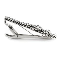 Silver Knot Rope Tie Clip