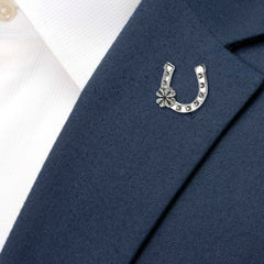 Lucky Horseshoe Lapel Pin