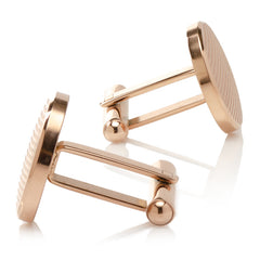 Rose Gold Line Stainless Steel Cufflinks