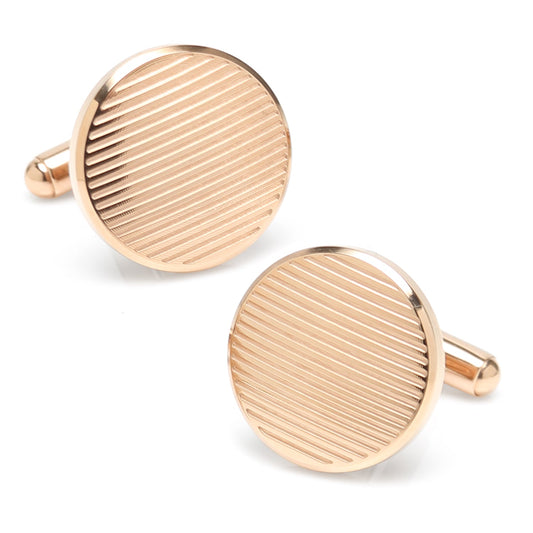 Rose Gold Line Stainless Steel Cufflinks