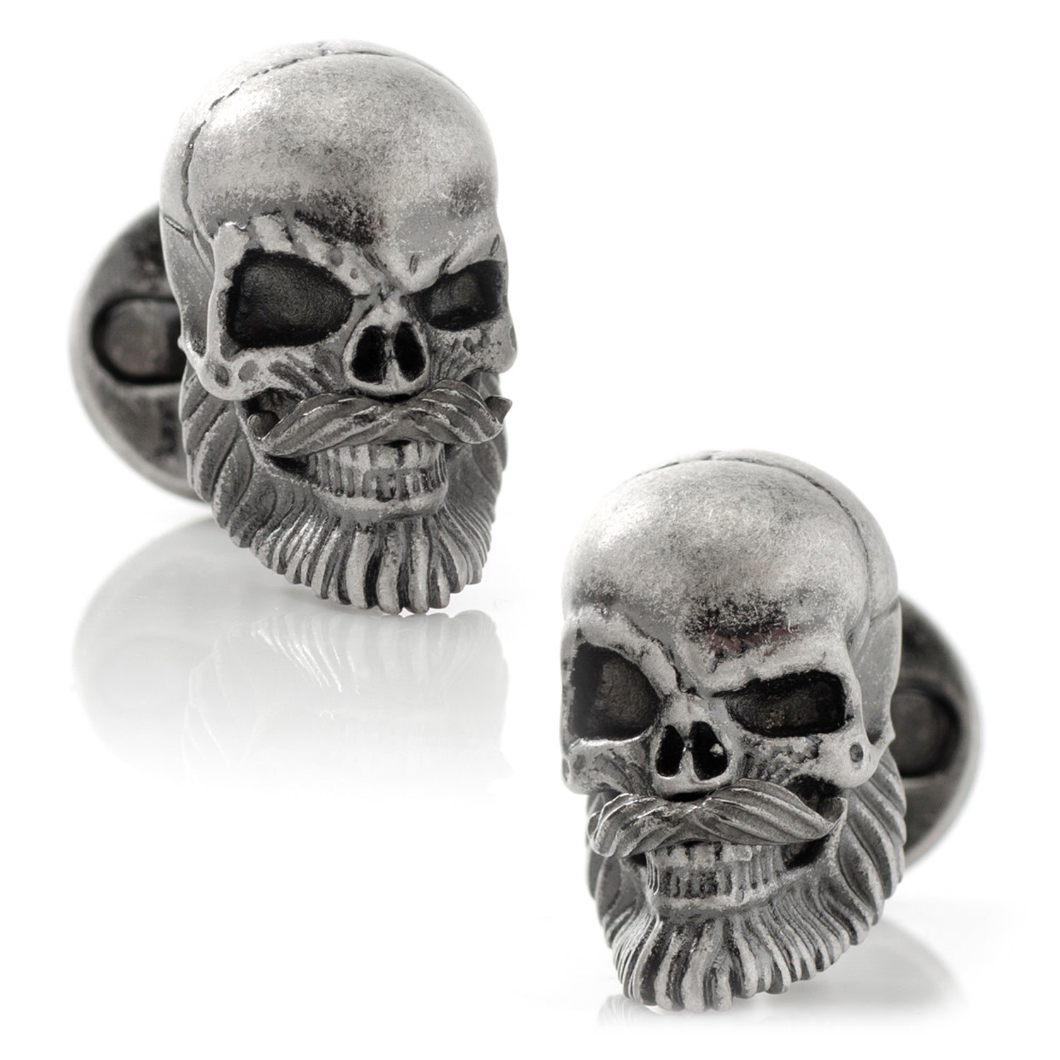  Cufflinks Stainless Steel Mustache Skull Cufflinks - Default Title - Bonton