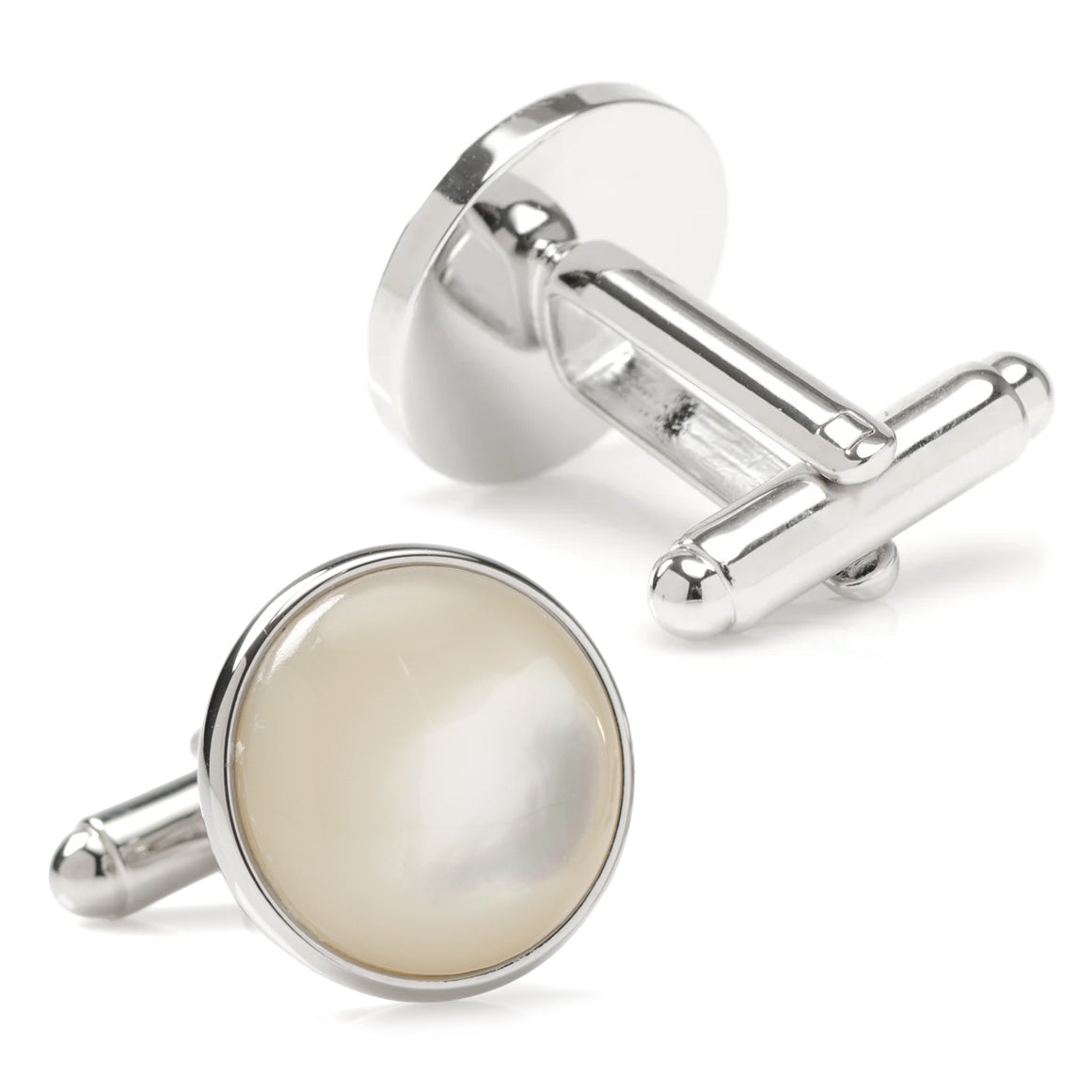  Cufflinks Silver and Mother of Pearl Cufflinks - Default Title - Bonton