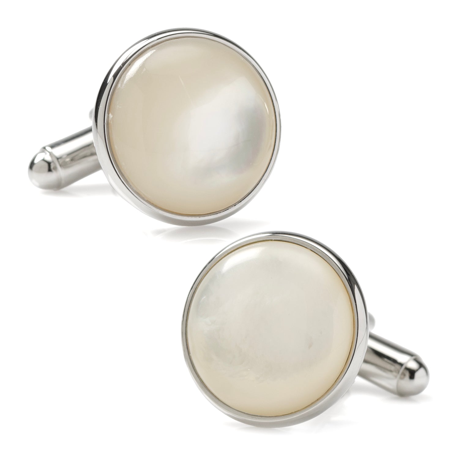  Cufflinks Silver and Mother of Pearl Cufflinks - Default Title - Bonton