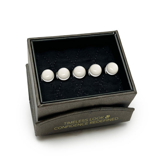 Silver and Mother of Pearl 5-Studs