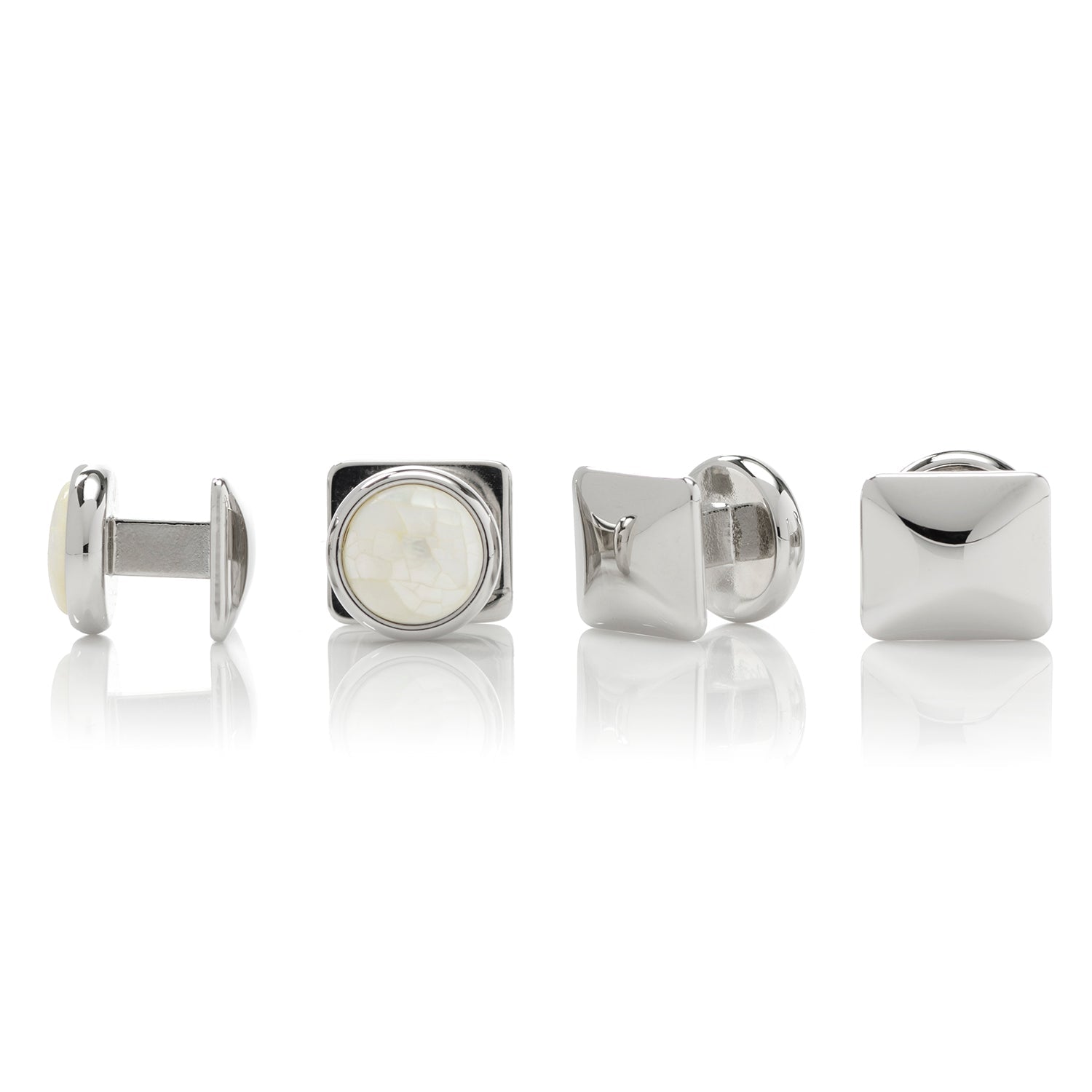  Cufflinks Mosaic Mother of Pearl 5-Studs - Default Title - Bonton