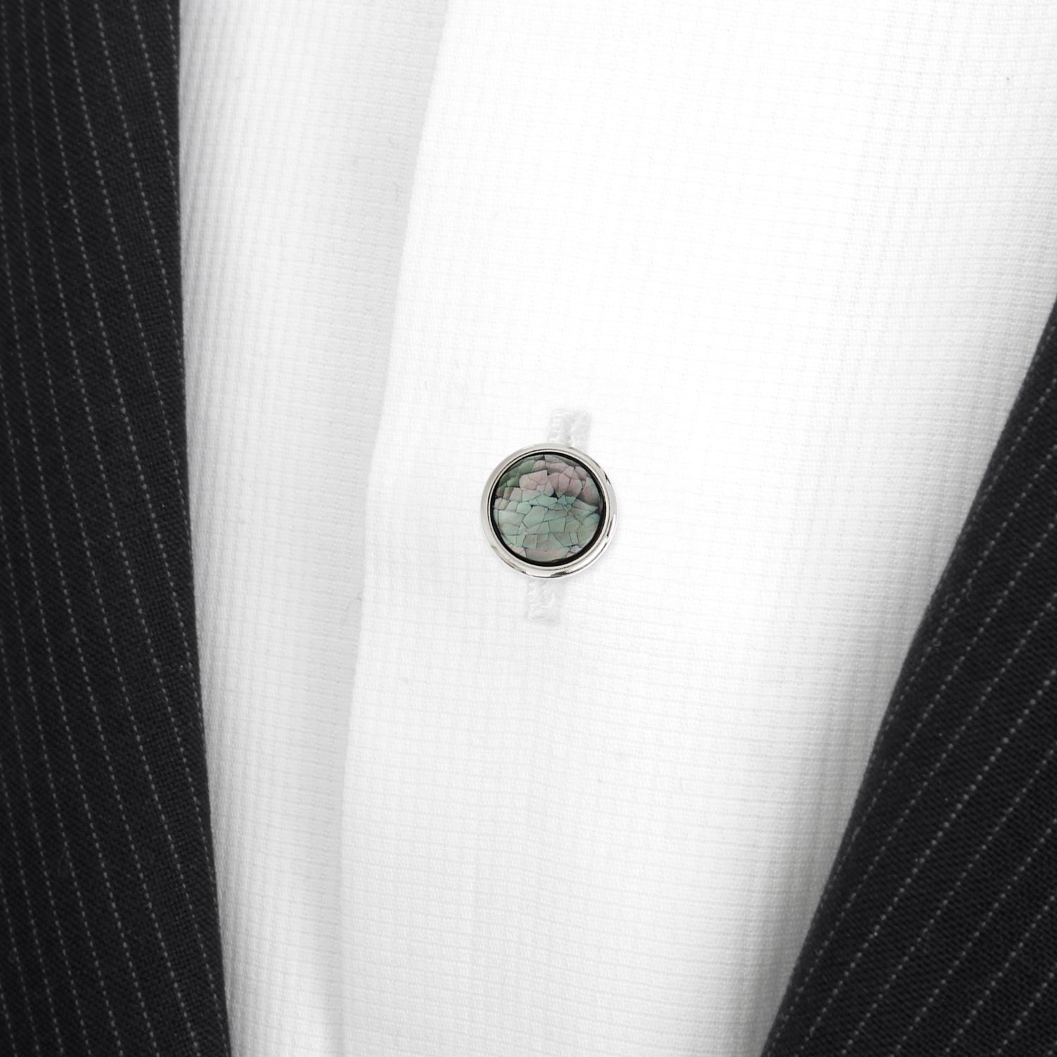  Cufflinks Mosaic Smoke Mother of Pearl 5-Studs - Default Title - Bonton