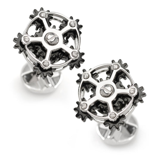 Rotating Gear Cufflinks