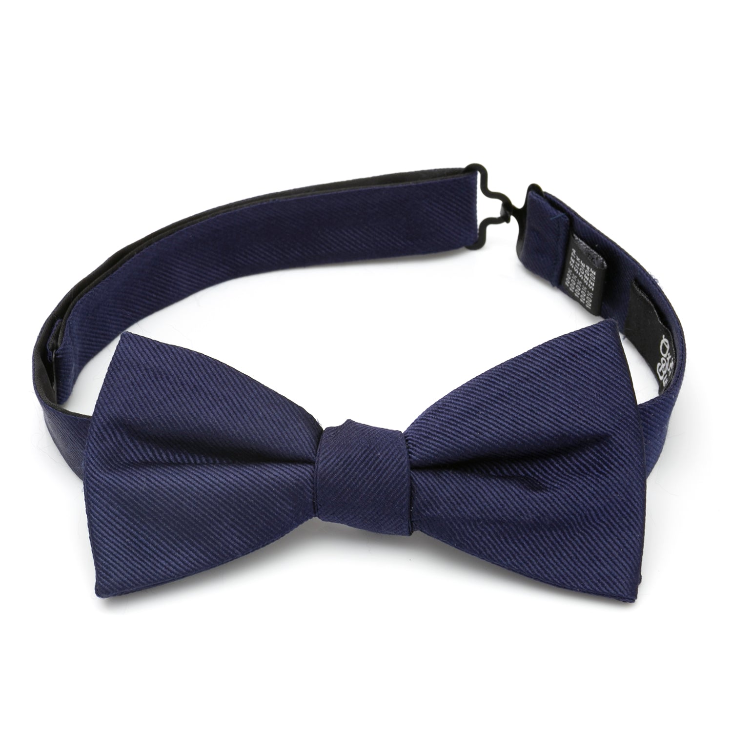  Cufflinks Navy Silk Bow Tie - Default Title - Bonton