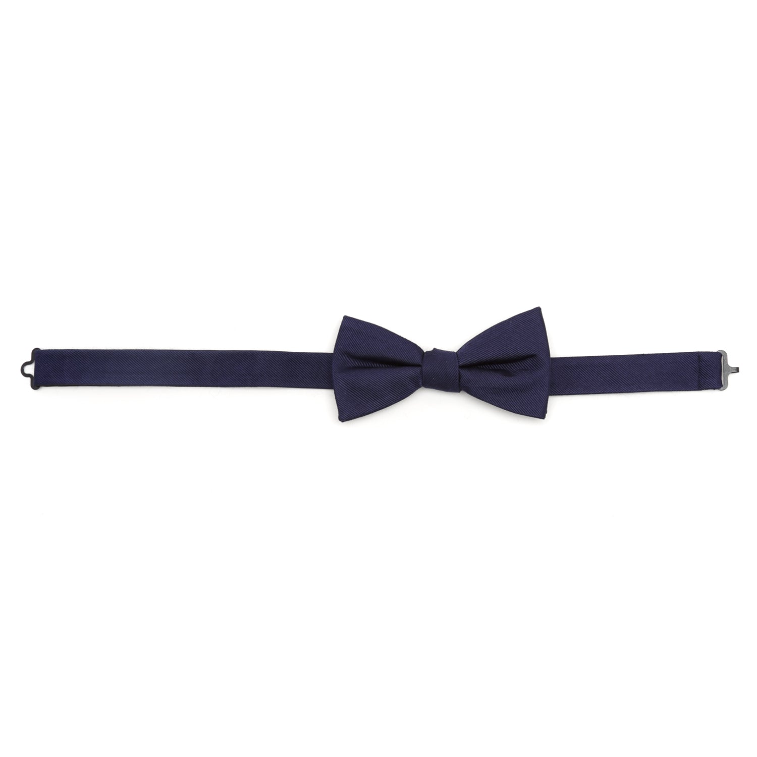  Cufflinks Navy Silk Bow Tie - Default Title - Bonton