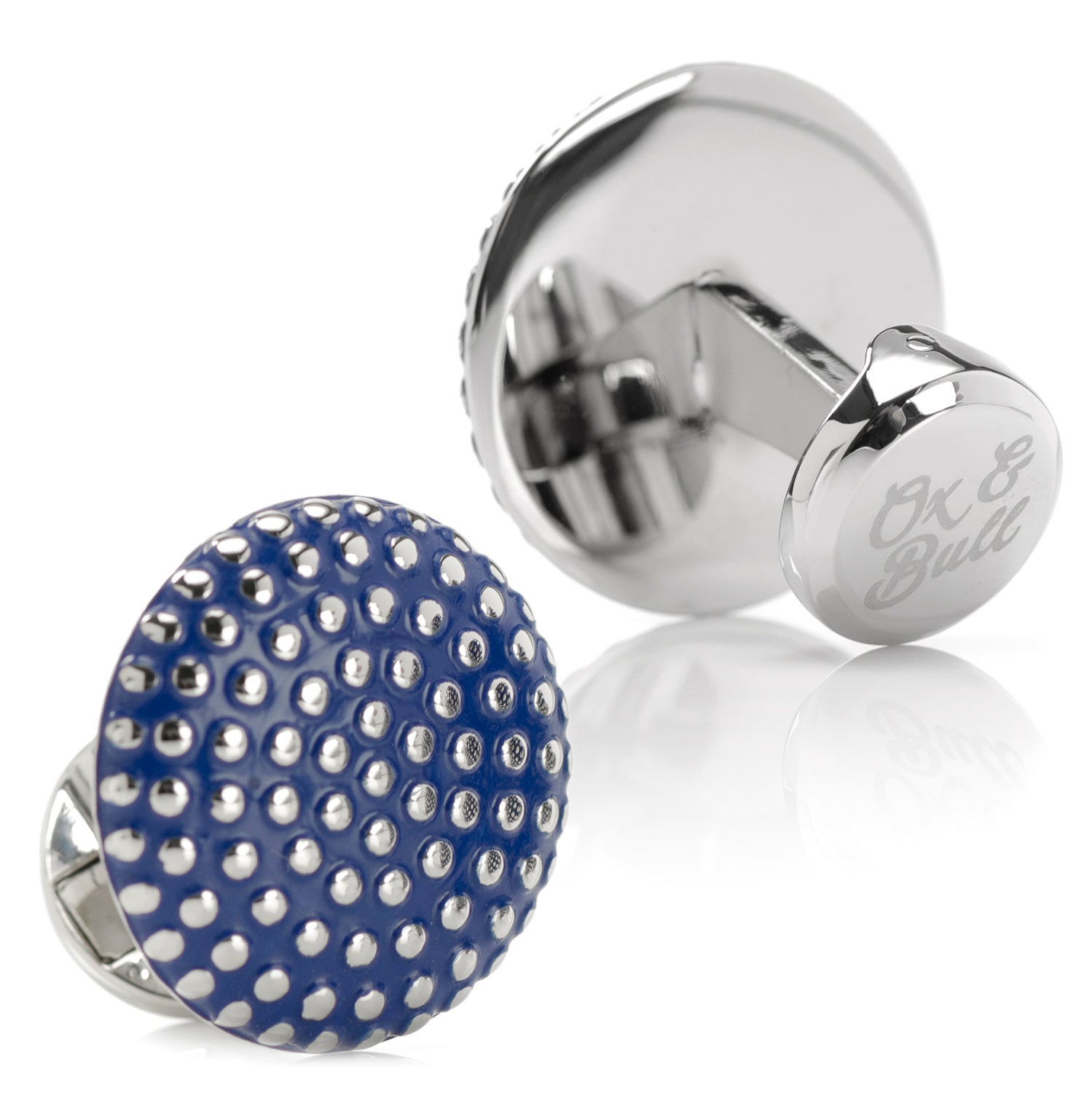  Cufflinks Navy Circle Dot Texture Cufflinks - Default Title - Bonton