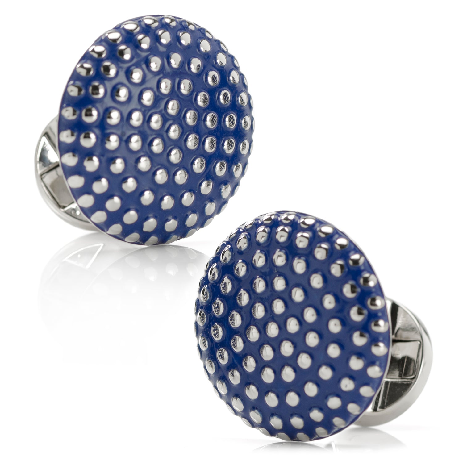  Cufflinks Navy Circle Dot Texture Cufflinks - Default Title - Bonton