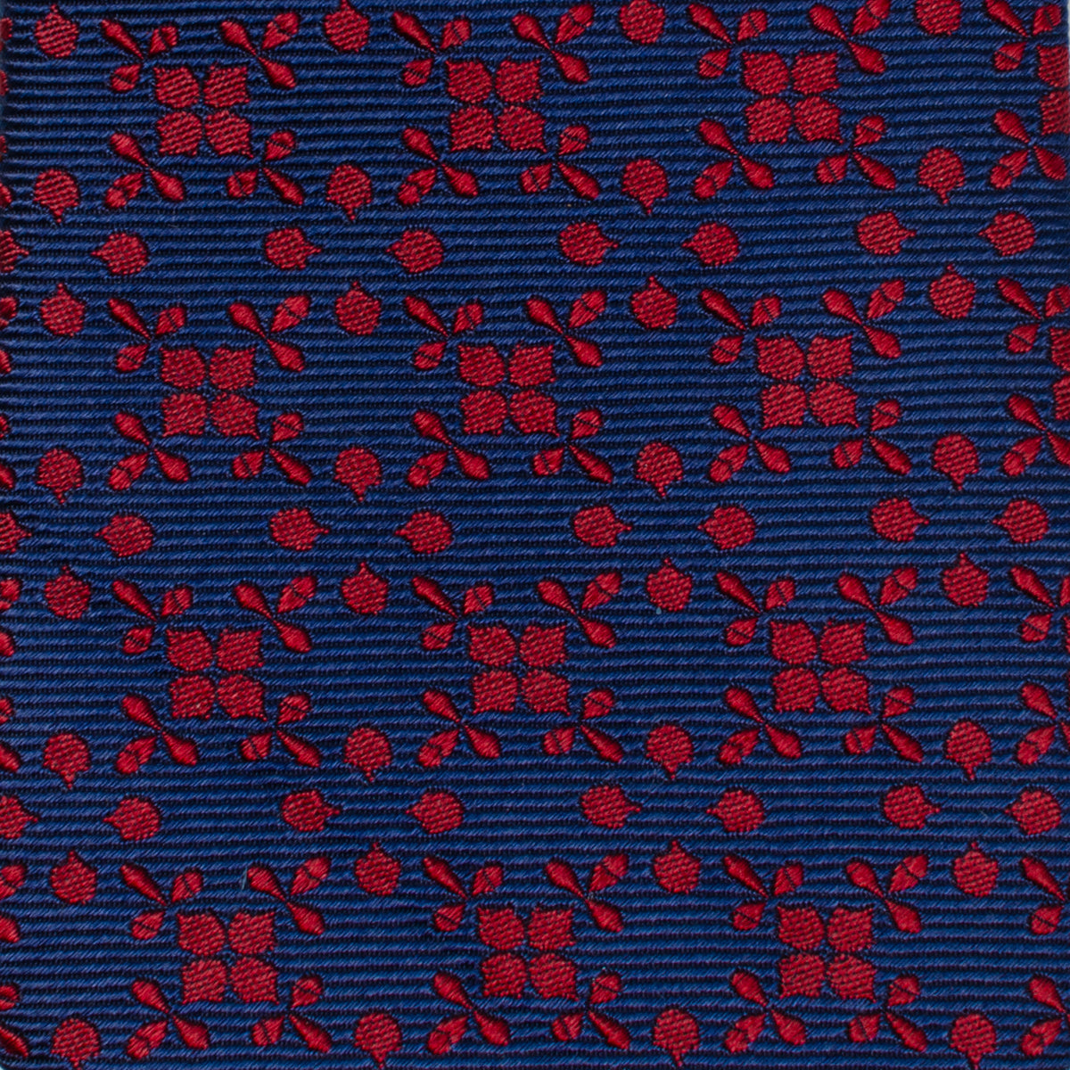  Cufflinks Navy/Red Patterned Men's Tie - Default Title - Bonton