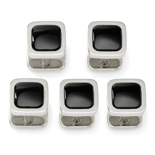 Onyx Cushion Stainless Steel 5-Studs