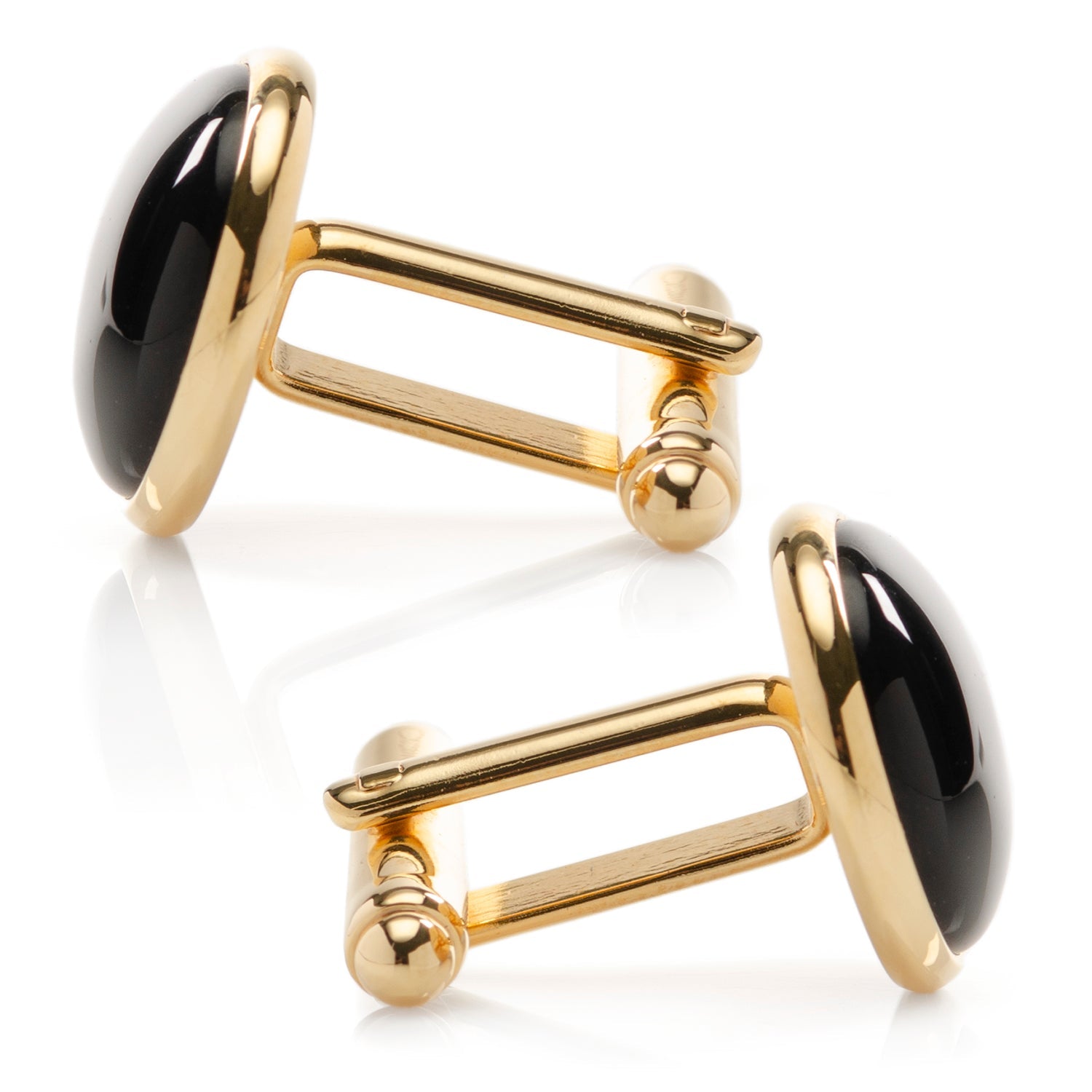  Cufflinks Gold and Onyx Cufflinks - Default Title - Bonton