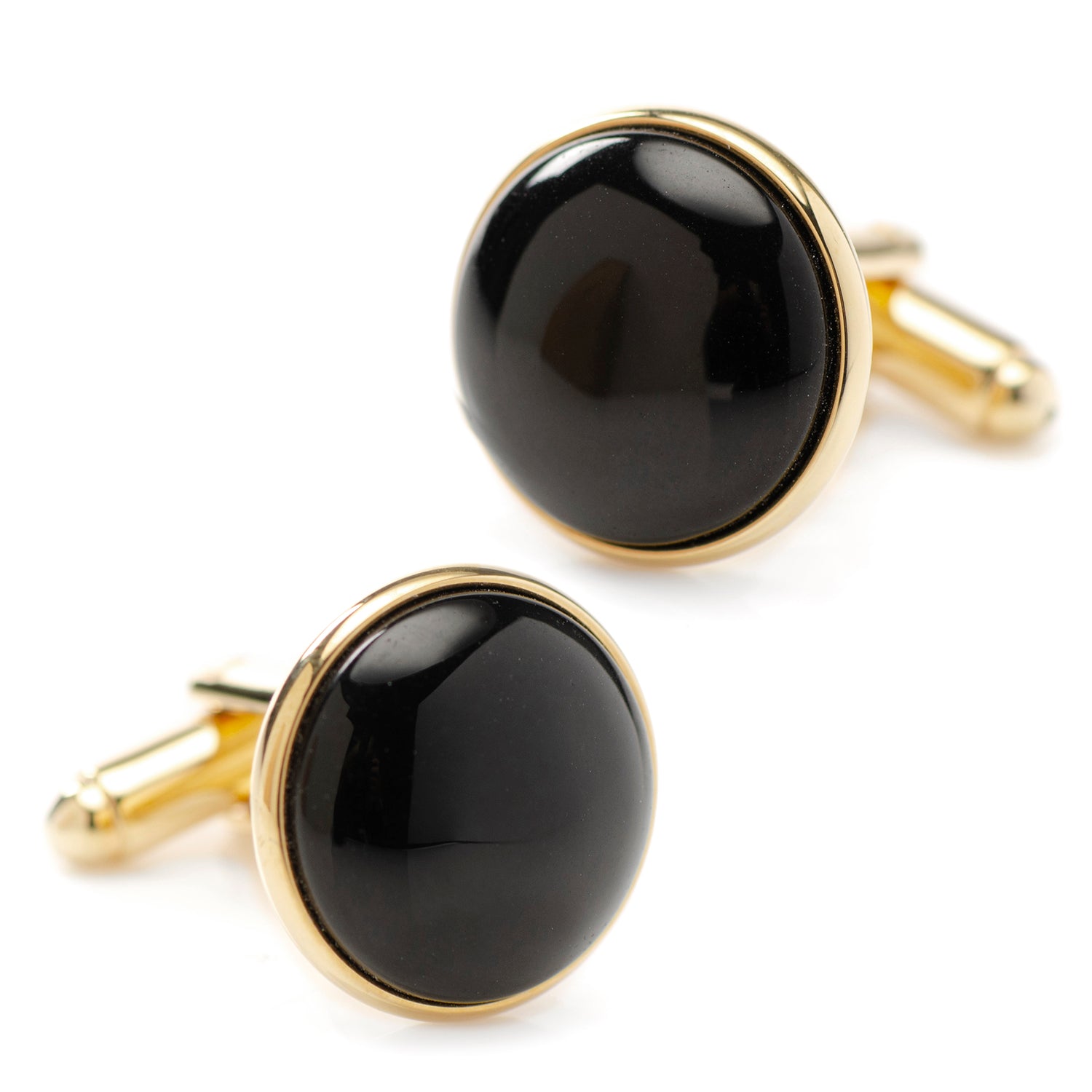  Cufflinks Gold and Onyx Cufflinks - Default Title - Bonton