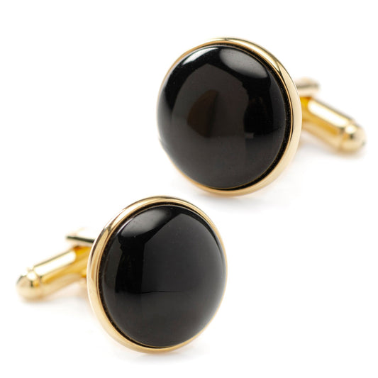 Gold and Onyx Cufflinks