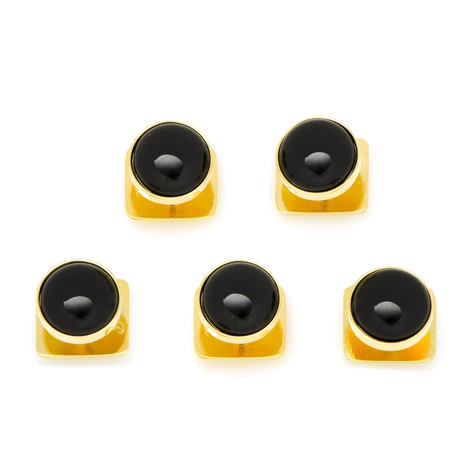  Cufflinks Gold and Onyx 5-Studs - Default Title - Bonton