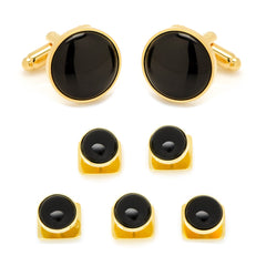 Gold and Onyx 5-Stud Set