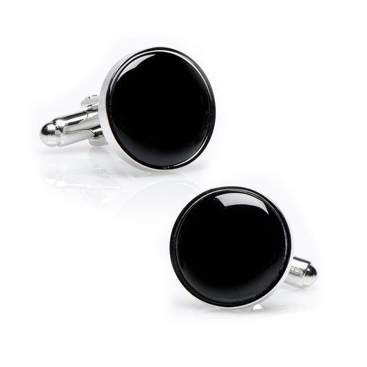 Silver and Onyx Cufflinks