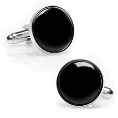 Silver and Onyx 5-Stud Set