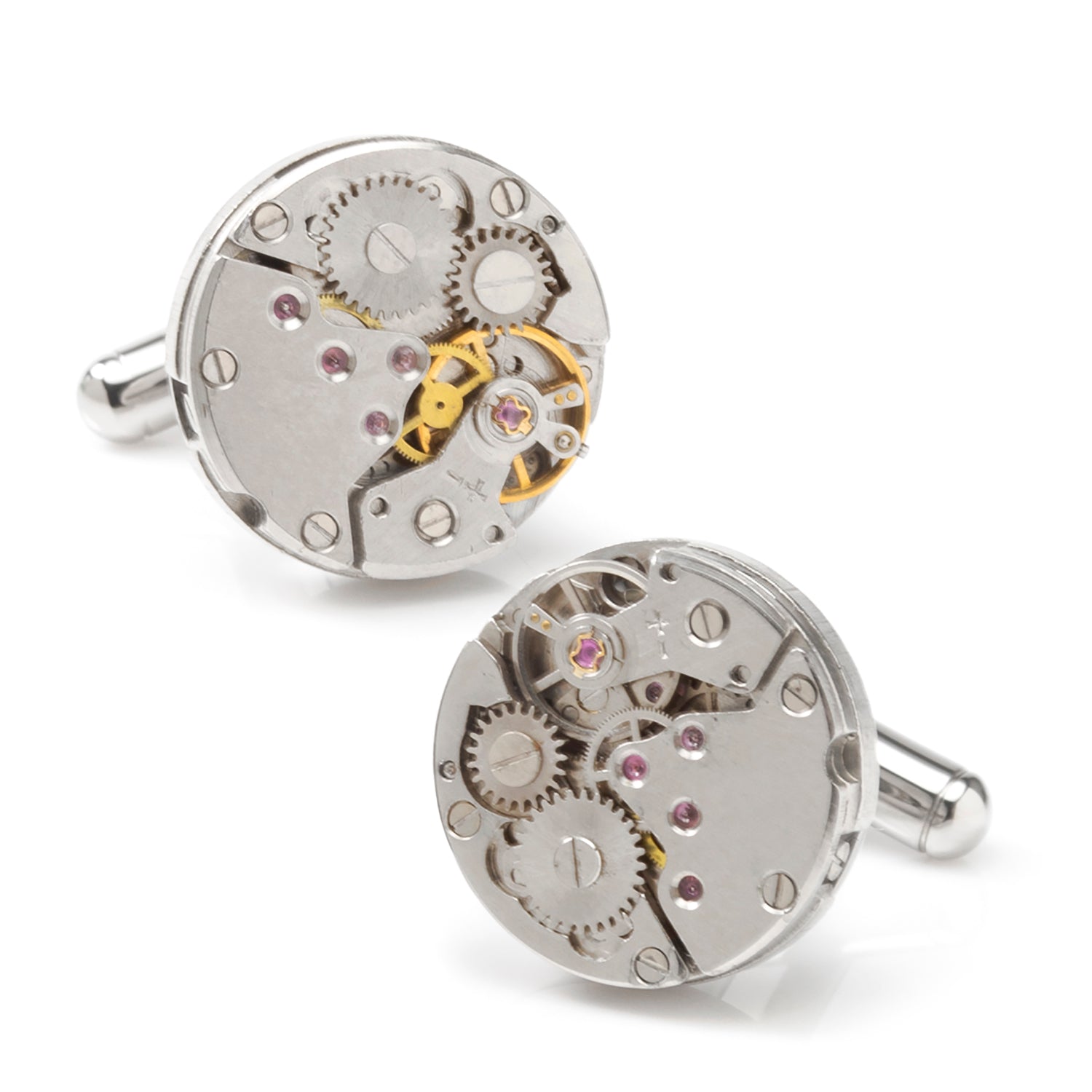  Cufflinks Open Edge Skeleton Watch Movement Cufflinks - Default Title - Bonton