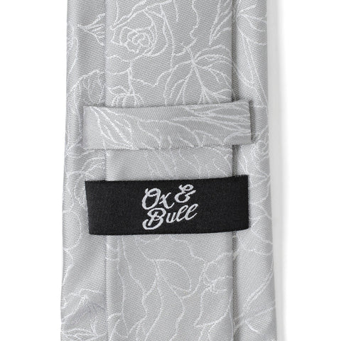 Floral Gray Men's Tie