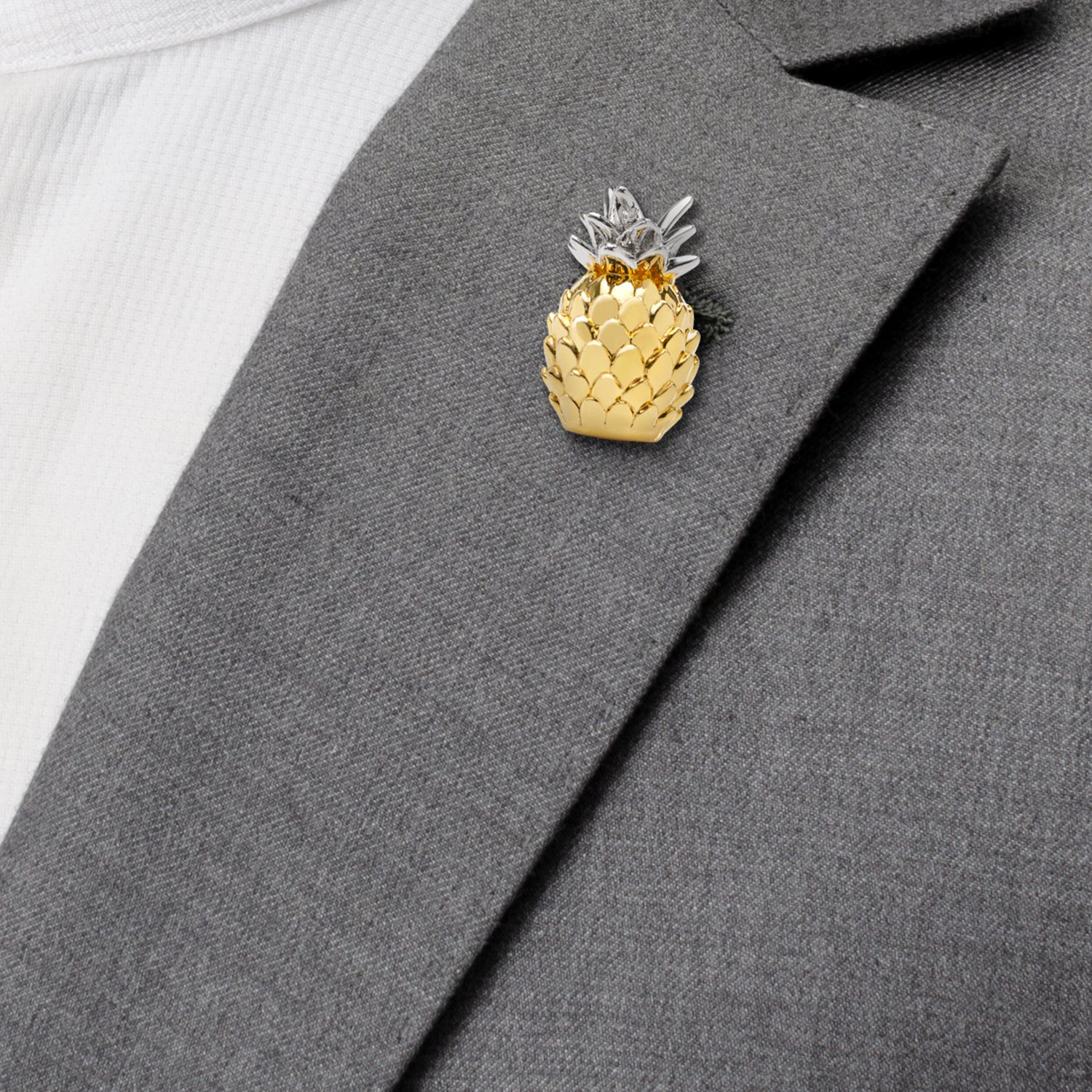  Cufflinks 3D Pineapple Lapel Pin - Default Title - Bonton