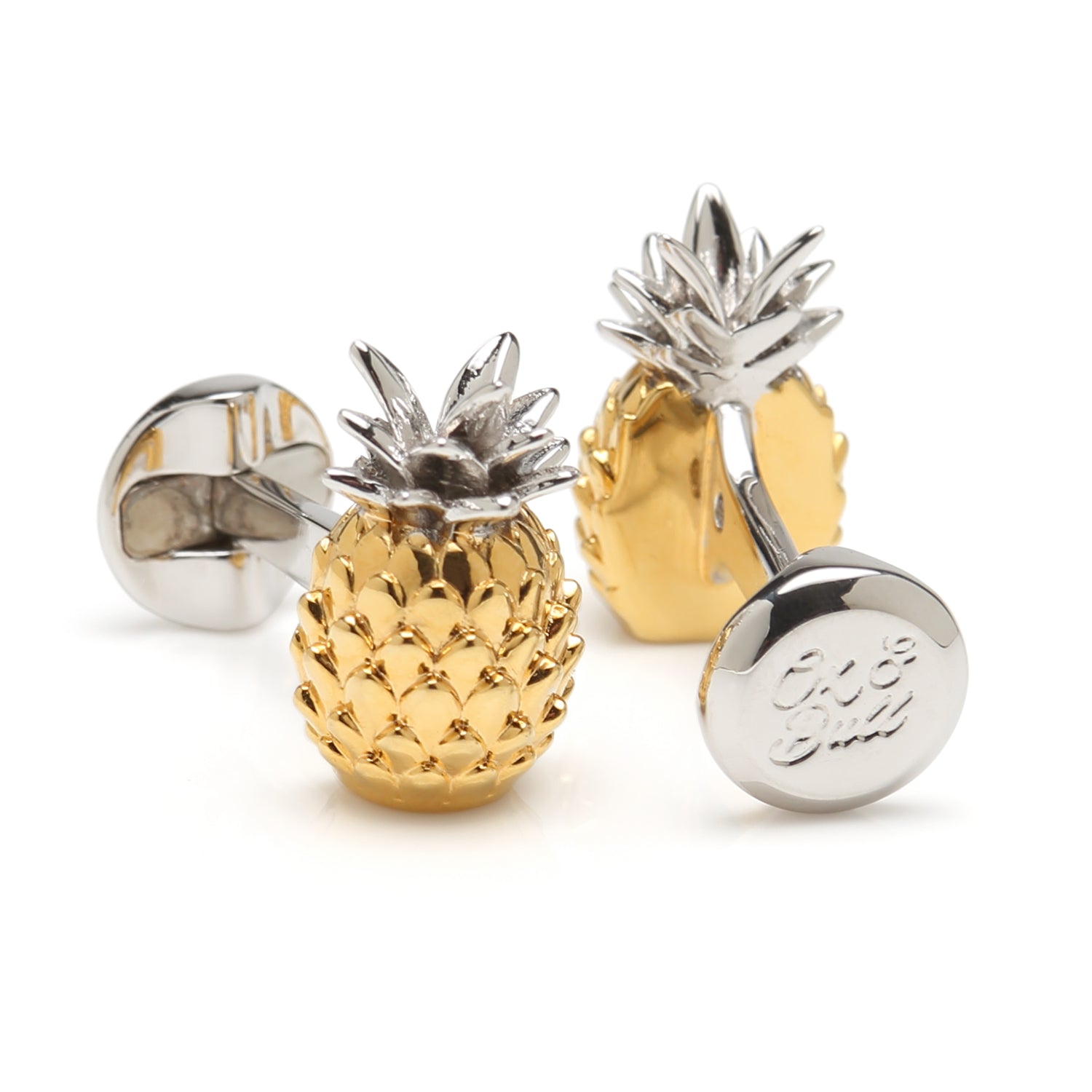  Cufflinks Pineapple 3D Cufflinks - Default Title - Bonton