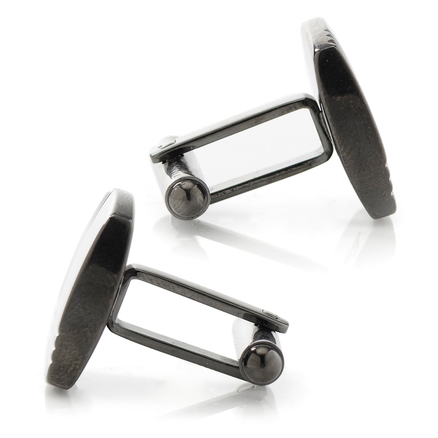  Cufflinks Stainless Steel Gunmetal Tartan Plaid Cufflinks - Default Title - Bonton