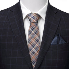 Gray Plaid Men's Tie