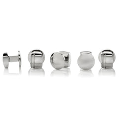 Stainless Steel Tartan Plaid 5-Stud Set