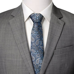 Blue & Gray Paisley Men's Tie