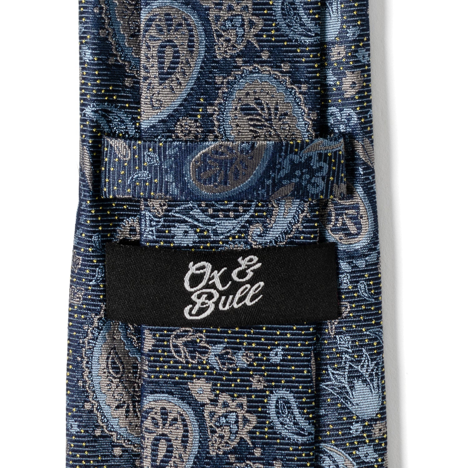  Cufflinks Blue & Gray Paisley Men's Tie - Default Title - Bonton