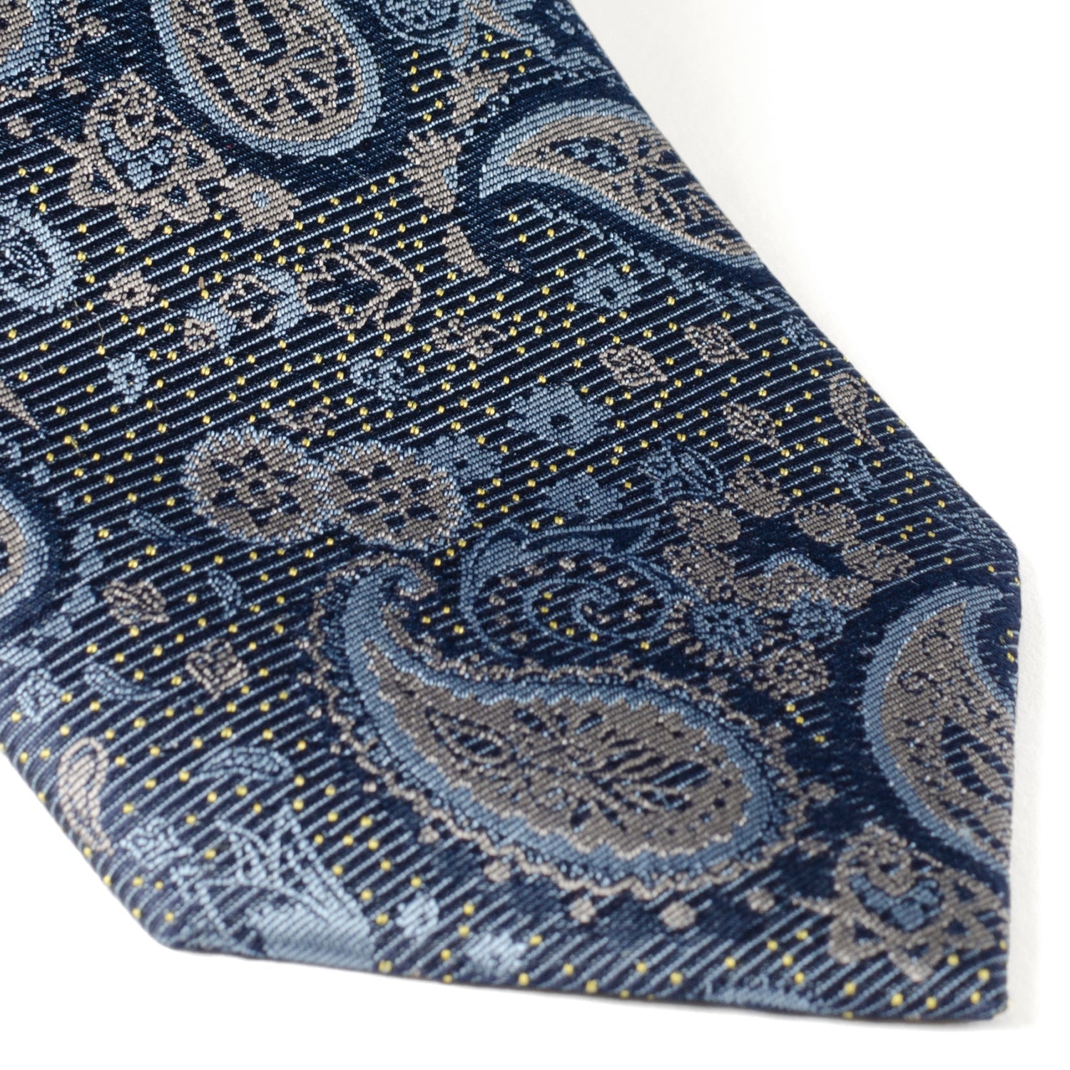  Cufflinks Blue & Gray Paisley Men's Tie - Default Title - Bonton