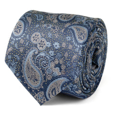 Blue & Gray Paisley Men's Tie